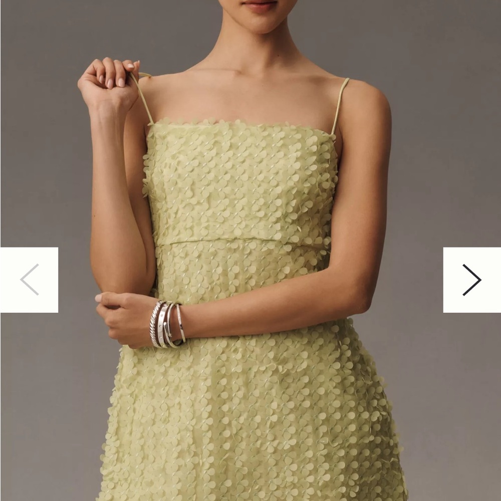 By Anthropologie 3D Floral Embellished Mini Dress